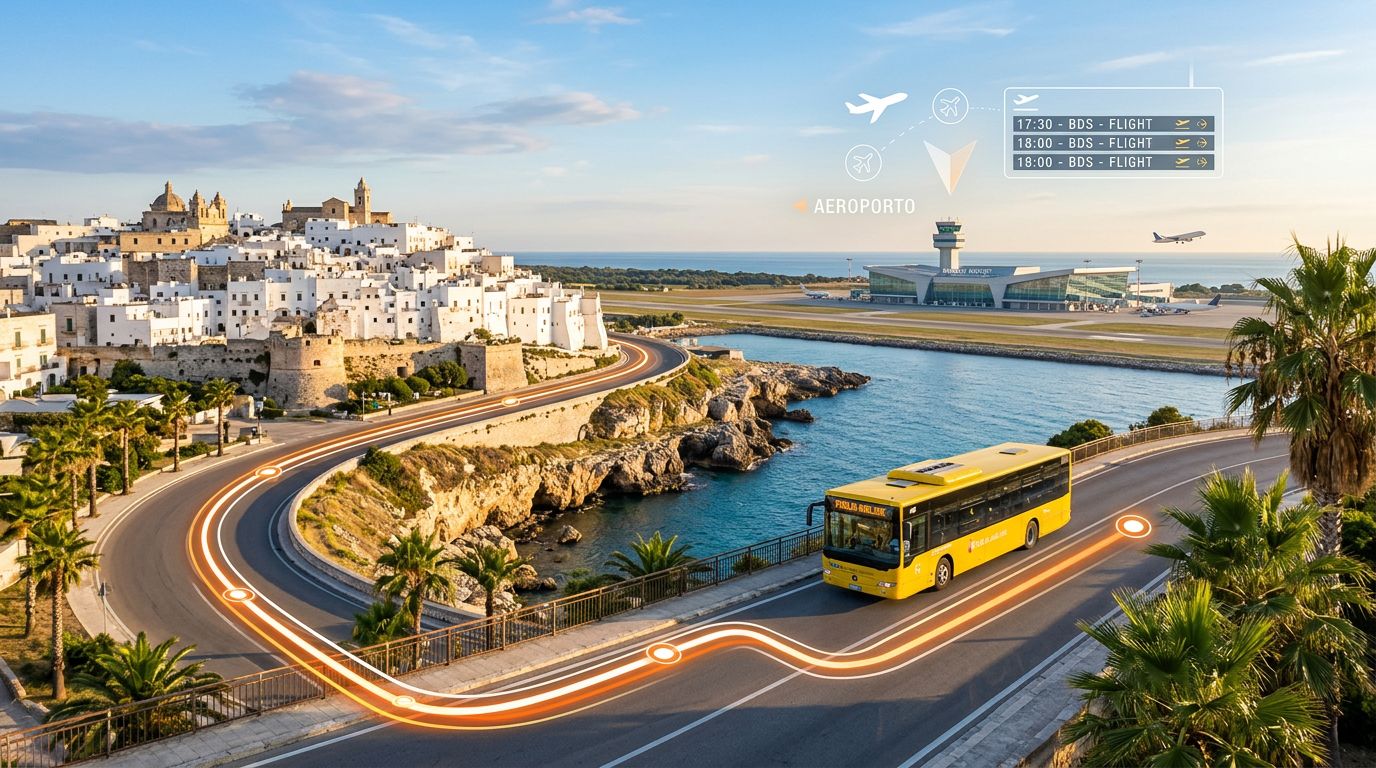 Autobus da Ostuni all'Aeroporto di Brindisi: fermate, biglietti e tempi reali
