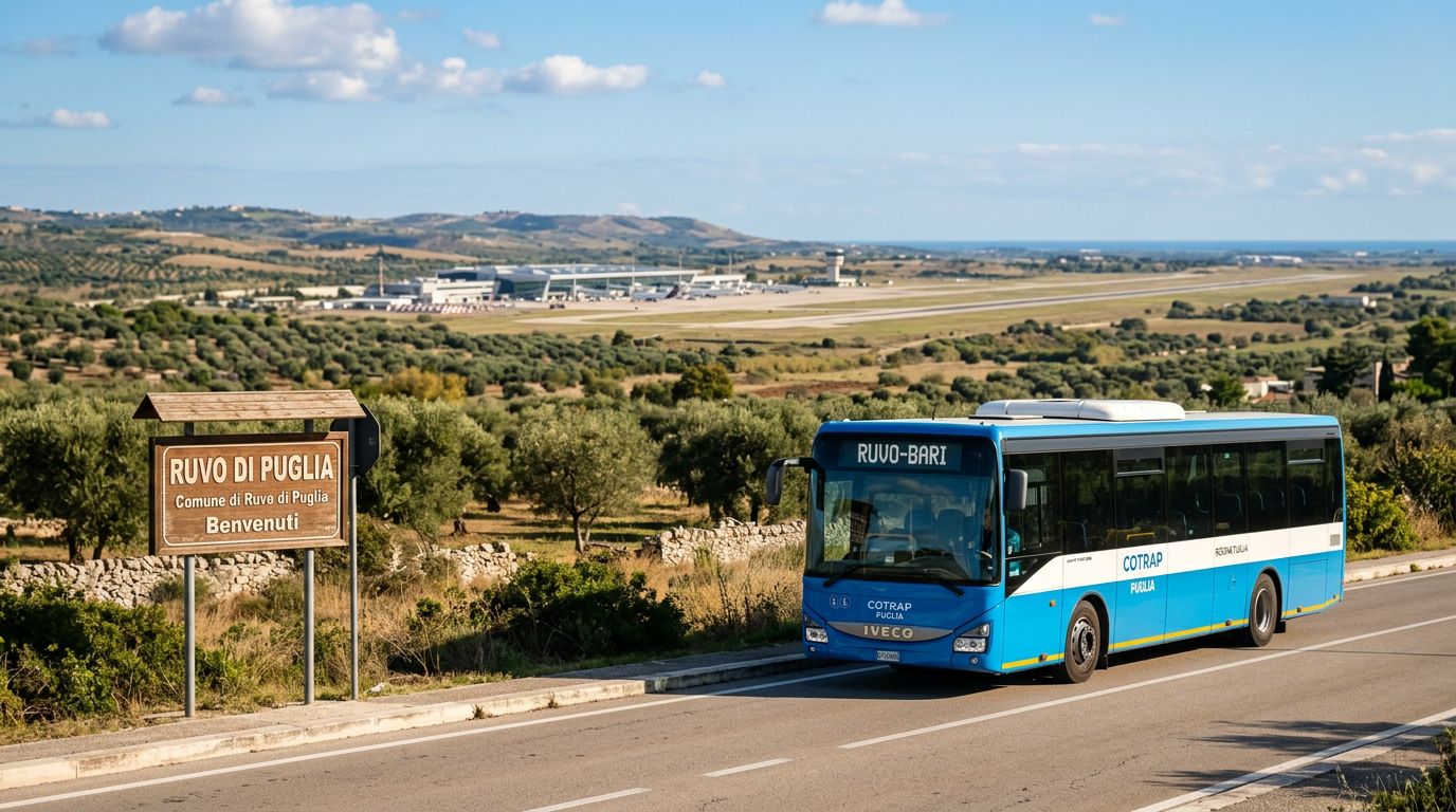Autobus da Ruvo di Puglia all'aeroporto di Bari Palese: fermate e tempi