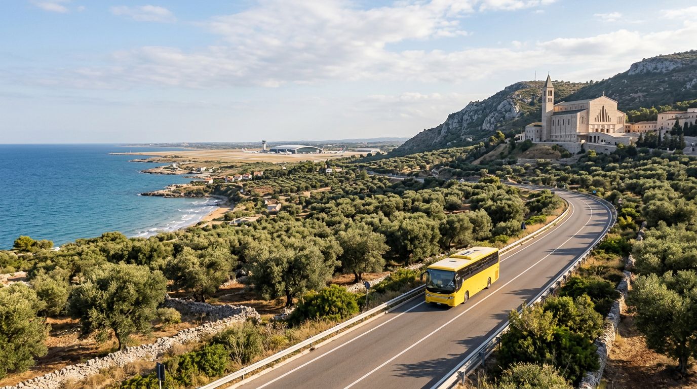 Autobus da San Giovanni Rotondo all'Aeroporto di Bari: fermate, biglietti e tempi