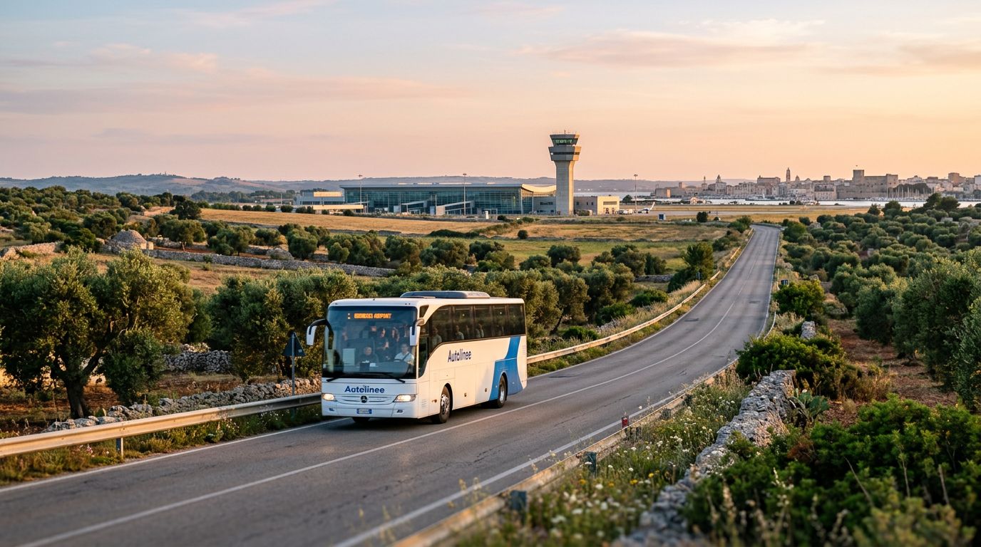 Manduria all'Aeroporto di Brindisi in autobus: fermate e tempi
