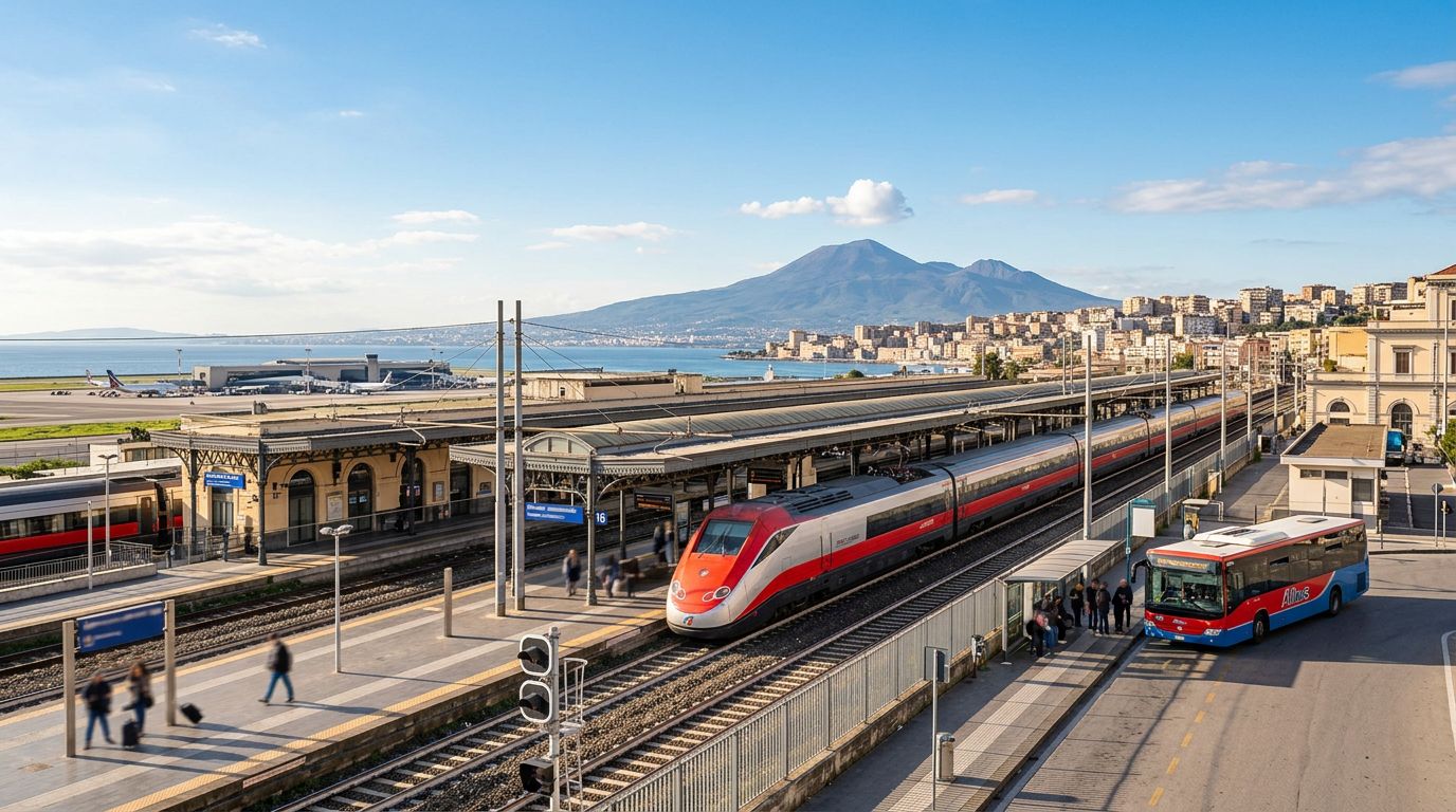 Da Torre del Greco a Capodichino in bus o treno