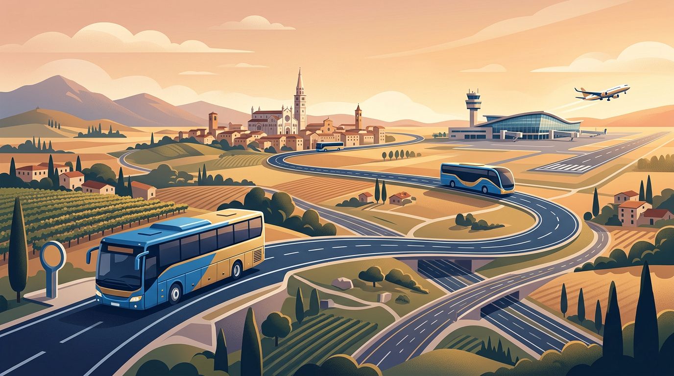 Autobus da Carpi verso il terminal di Bologna Marconi.